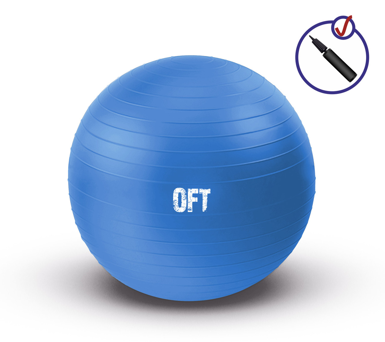 Гимнастический мяч 75 см синий, с насосом (FT-GBR-75BS) - фото 5 - id-p108589889