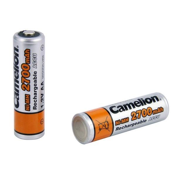 Батарейки CAMELION AA-2700mAh Ni-Mh (NH-AA2700BP2, аккумулятор,1,2В) BL-2шт (блистер) 7371 - фото 2 - id-p108597968