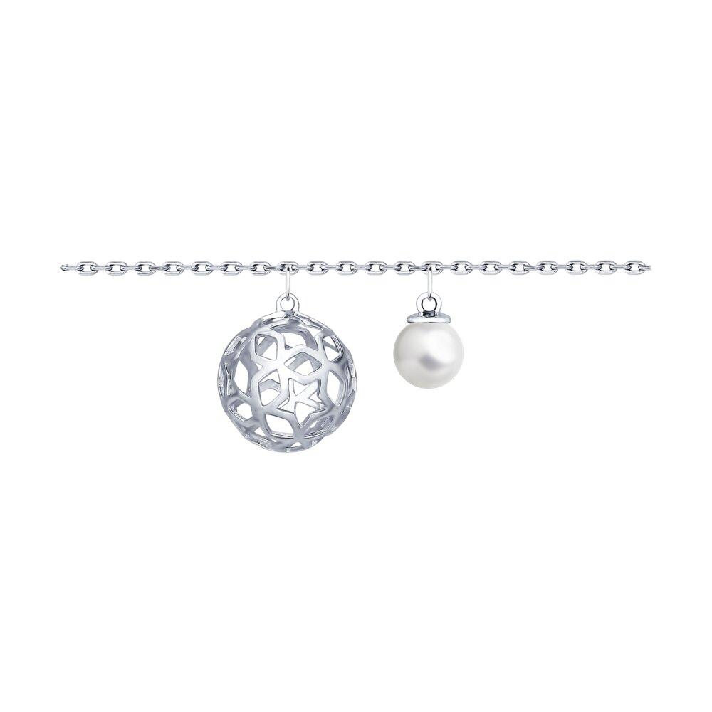 Браслет из серебра с жемчугом Swarovski 94050401