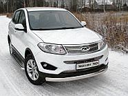 Защита передняя нижняя (овальная) 75х42 мм ТСС для Chery Tiggo 5 2014-2016