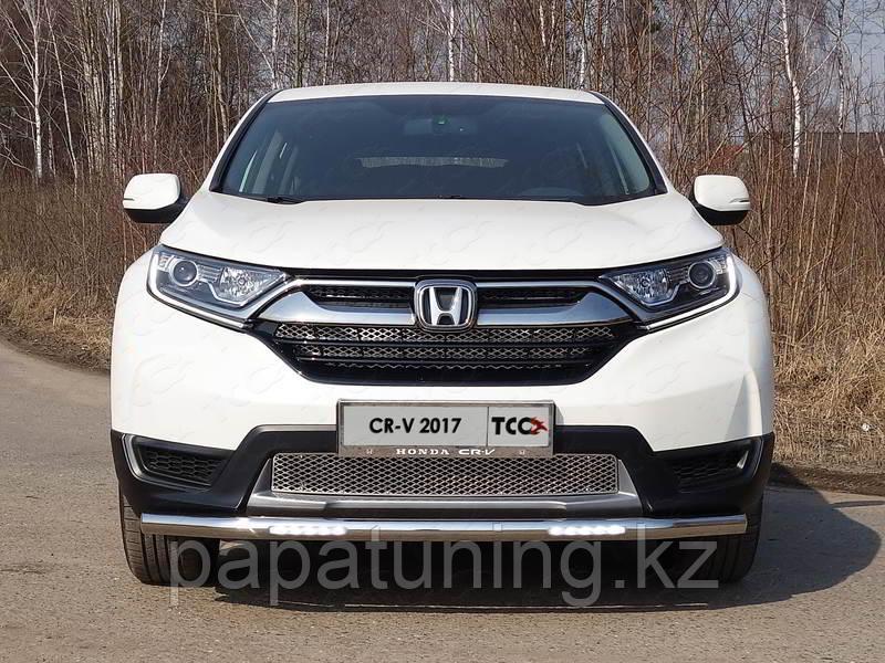 Защита передняя нижняя (с ДХО) 60,3 мм ТСС для Honda CR-V 2017-