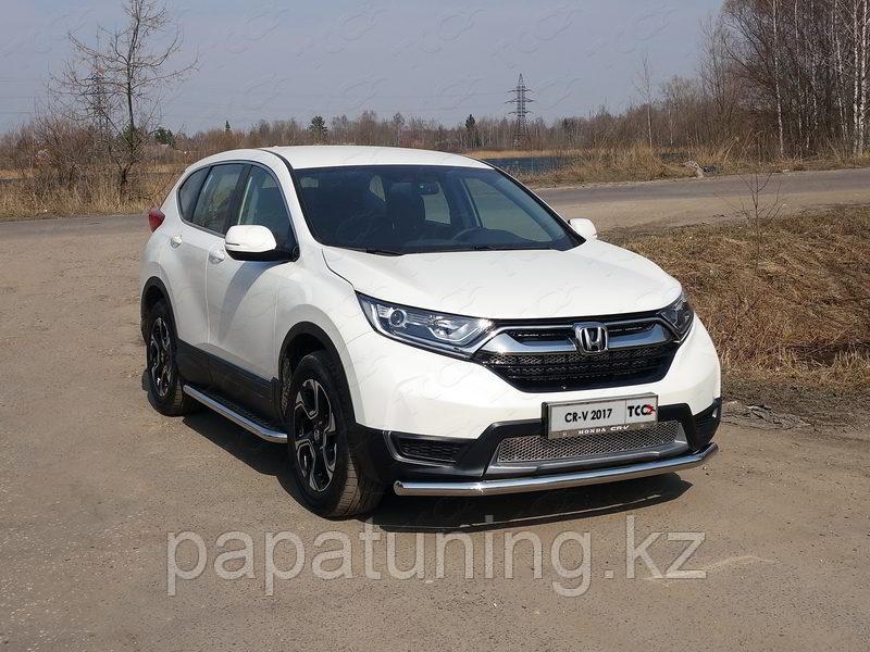 Защита передняя нижняя 60,3 мм ТСС для Honda CR-V 2017- - фото 1 - id-p108380448