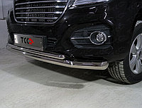 Защита передняя нижняя (двойная) 76,1/42,4 мм ТСС для Haval H9 2017-2024