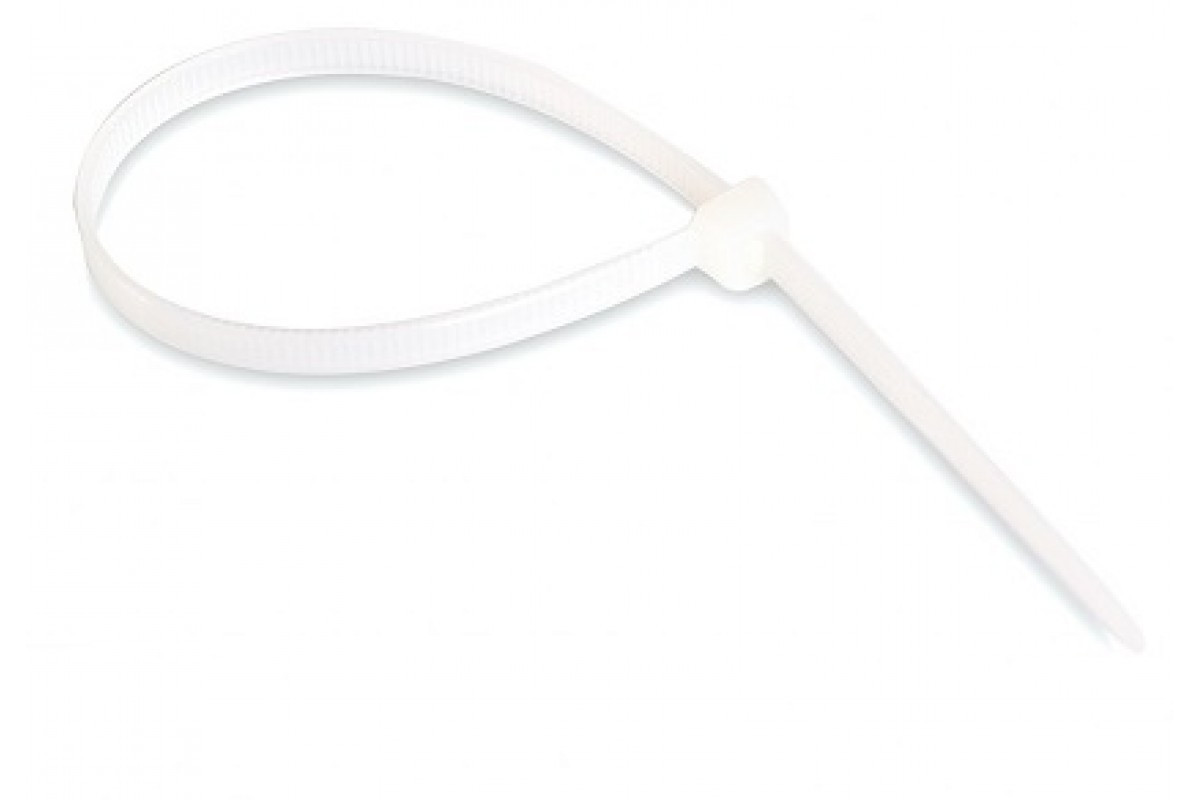 Хомут нейлоновый белый 3,6х200мм, в упаковке 100шт.