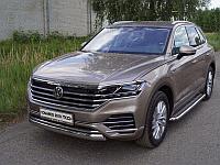 Защита передняя нижняя (овальная) 75х42 мм ТСС для Volkswagen Touareg 2018-