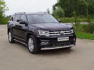 Защита передняя нижняя 60,3 мм (кроме комплектации турбо) ТСС для Volkswagen Teramont 2018-2020