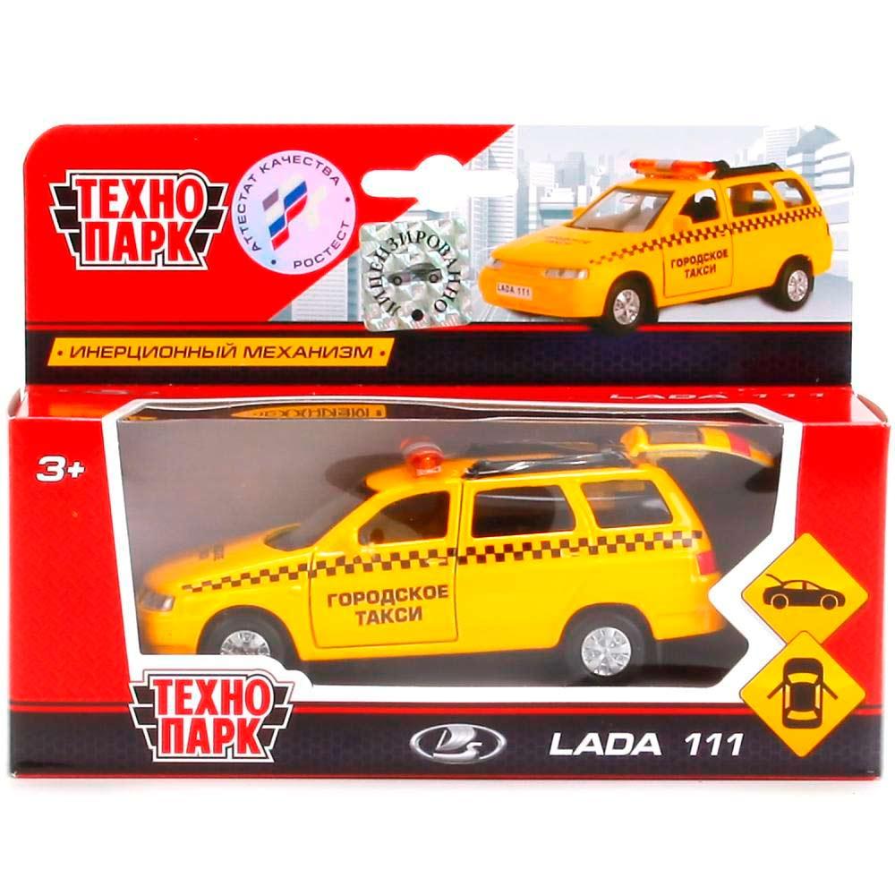 Технопарк Металлическая инерционная модель Lada 111 "Такси", фото 1