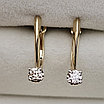 Золотые серьги с бриллиантами 0.3 Ct VS1/L, VG-Cut, фото 5