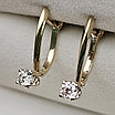 Золотые серьги с бриллиантами 0.3 Ct VS1/L, VG-Cut, фото 7