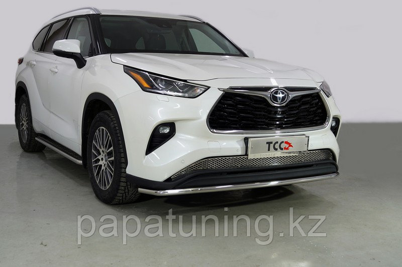 Защита передняя нижняя 42,4 мм ТСС для Toyota Highlander 2020-, фото 1