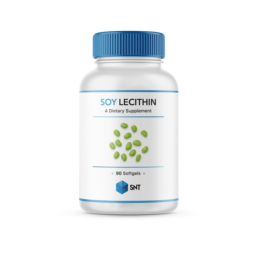 Бад Soy Lecithin 1200 mg, 90 softgels, SNT - фото 1 - id-p108145755