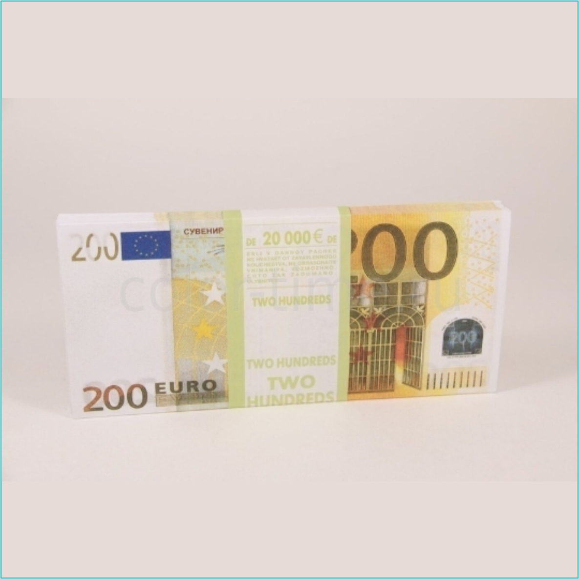 Сувенирные купюры 200 евро (пачка) - фото 2 - id-p108603722