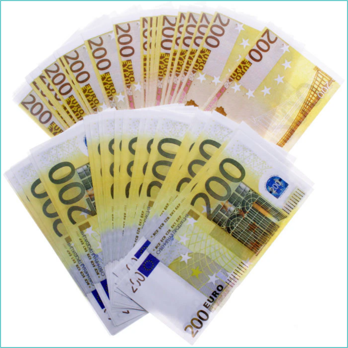 Сувенирные купюры 200 евро (пачка) - фото 1 - id-p108603722