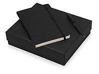 А5 Soft дәптері мен қаламы бар Moleskine Indiana сыйлық жинағы, қара