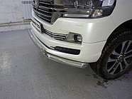 Защита передняя нижняя (двойная) 76,1/75 мм ТСС для Toyota Land Cruiser 200 EXCALIBUR 2017-