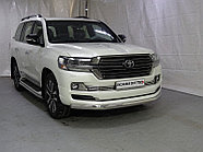 Защита передняя нижняя (овальная) 75х42 мм ТСС для Toyota Land Cruiser 200 EXCALIBUR 2017-