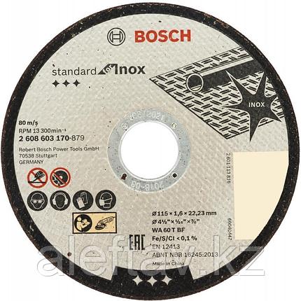 Диск отрезной по нержавеющей стали Standard, 115x1.6 х 22.2 мм Bosch, фото 2