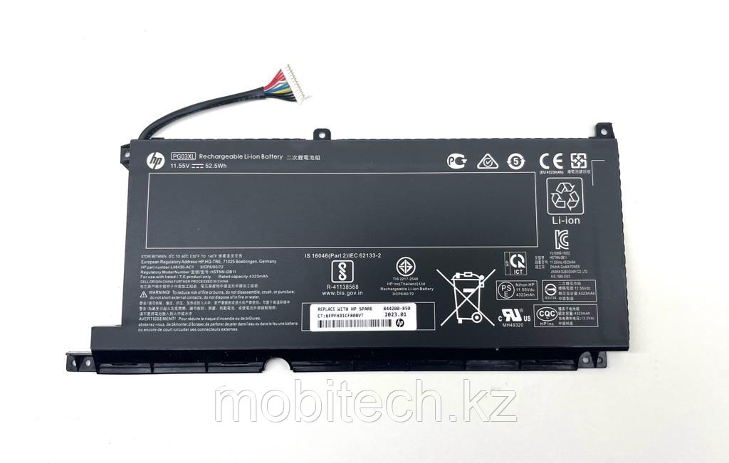 Аккумуляторы HP PG03XL 11.52V 52.5Wh 4323mAh PAVILION GAMING 15-DK 15-EC 16-A 0002 батарея аккумулятор