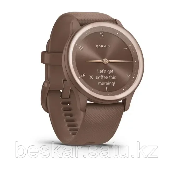 Гибридные смарт-часы VIVOMOVE SPORT Cocoa Case and Silicone Band with Peach Gold Accents - фото 4 - id-p108610098