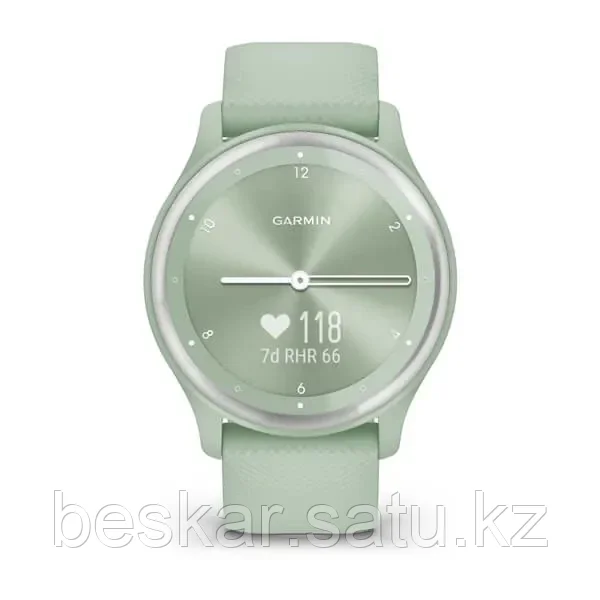 Гибридные смарт-часы VIVOMOVE SPORT Cool Mint Case and Silicone Band with Silver Accents - фото 1 - id-p108610099