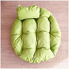Кресло папасан 78х73х48 см зелёная подушка, фото 3