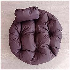 Кресло папасан 78х73х48 см коричневая подушка, фото 2