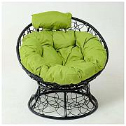 Кресло "Папасан" мини, ротанг, с зелёной подушкой 81х68х77см