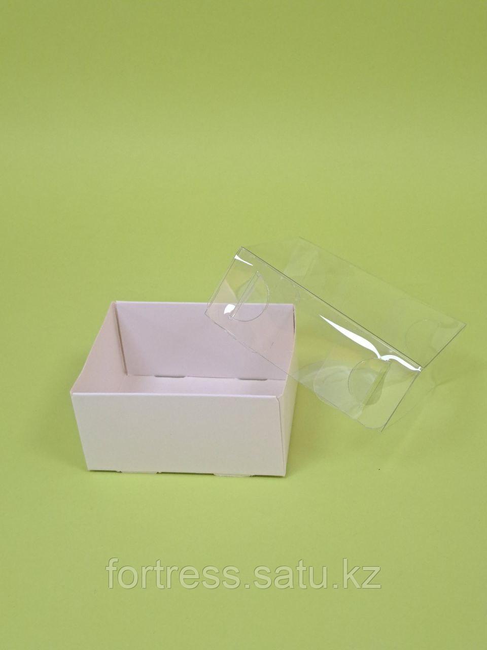 Коробка с прозрачной крышкой 10*8*5см, дно белое - фото 1 - id-p89275905