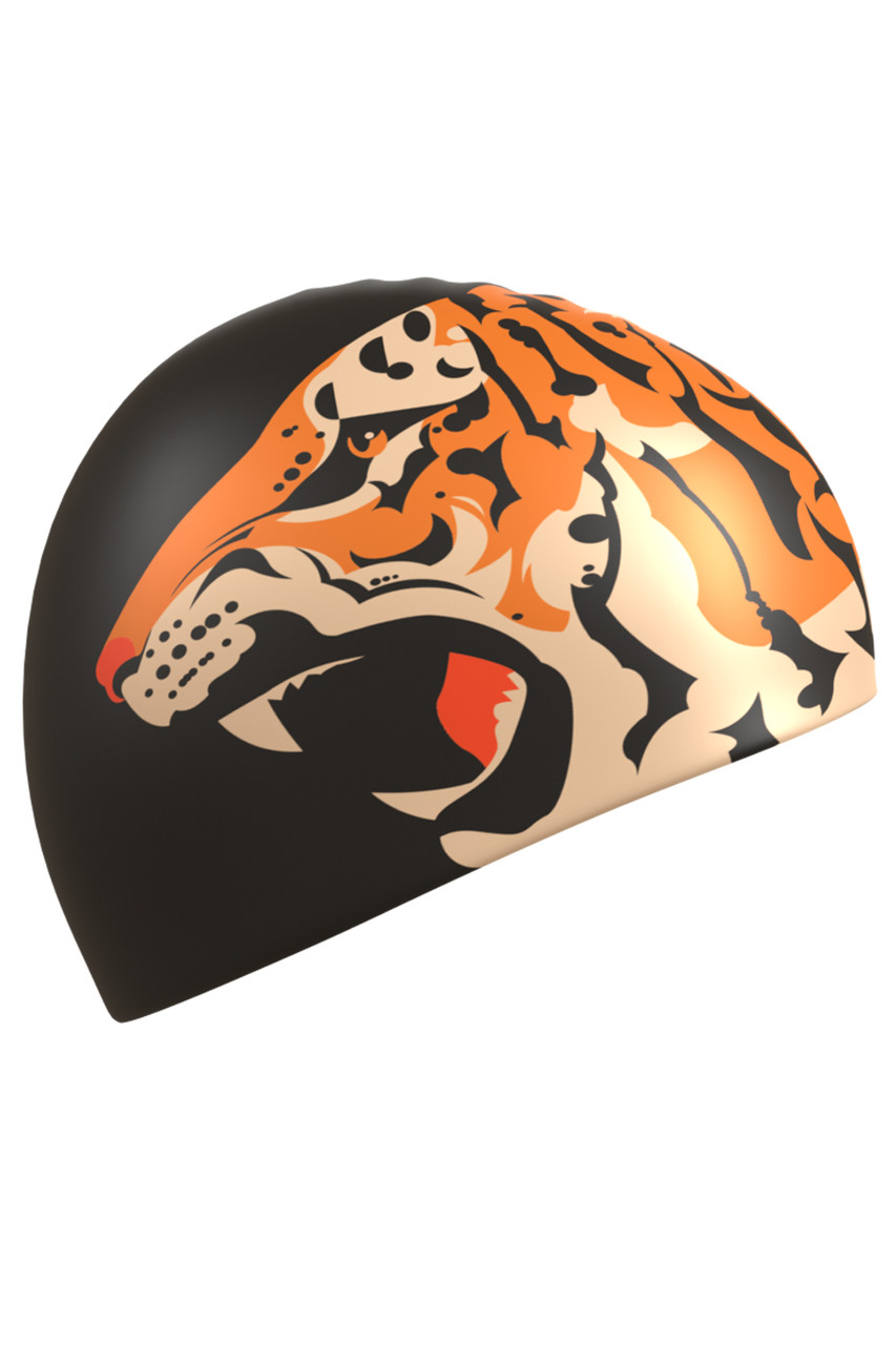Шапочка для плавания двусторонняя Mad Wave TIGER