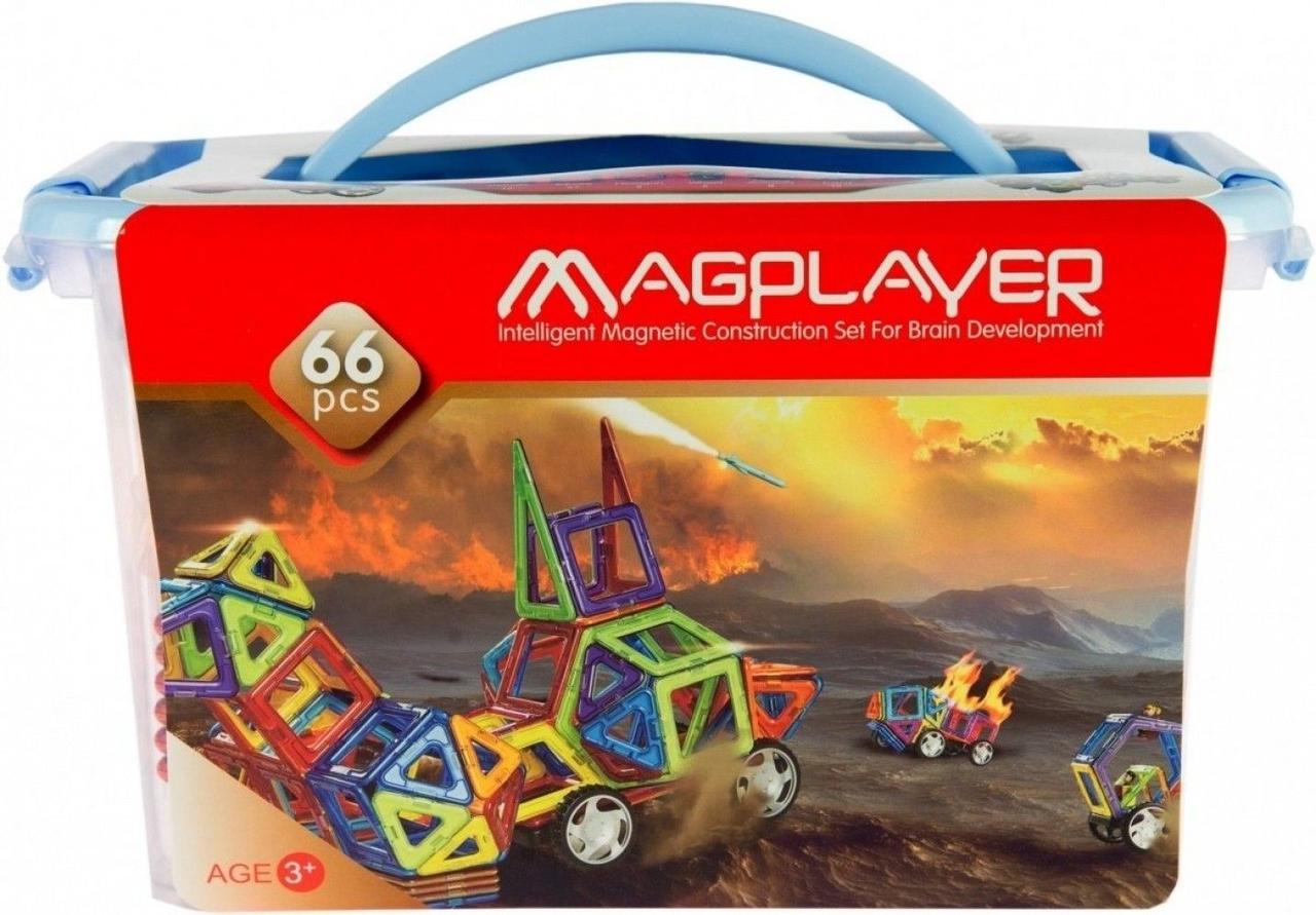 Magplayer Магнитный конструктор в кейсе, 66 эл. - фото 2 - id-p108547280