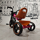 Розовый Детский трехколесный велосипед "Harley Davidson". Музыкальный. Фара горит., фото 7