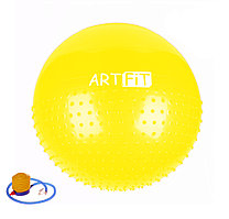 Фитбол, мяч для фитнеса c насосом (d=75см), комбинированный FBmix75-yellow