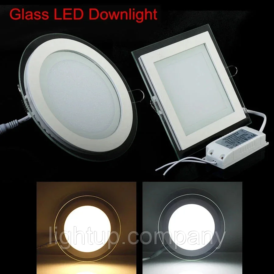 LightUP Потолочный светильник квадратный 15W со стеклом, фото 1