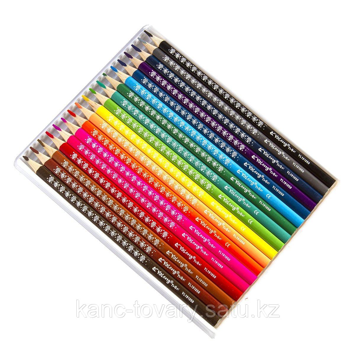 Набор цветных карандашей "Подводный мир" Yalong 18 цветов (191050-18) - фото 2 - id-p108621374