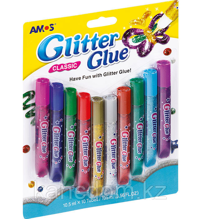Клей с блестками 10 цветов Glitter Glue
