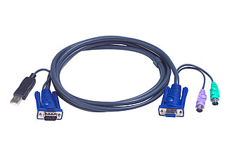 КВМ-кабель со встроенным конвертером интерфейса PS/2-USB (3м)  2L-5503UP ATEN