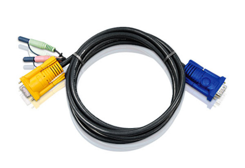 КВМ-кабель с интерфейсами передачи звука, VGA (3м)  2L-5203A ATEN