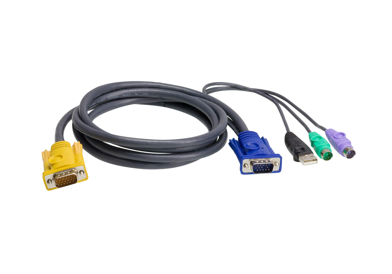 КВМ-кабель с интерфейсами PS/2, USB, VGA (1.8м) 2L-5302UP ATEN