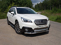 Защита передняя нижняя (с ДХО) 60,3 мм ТСС для Subaru Outback 2015-2021