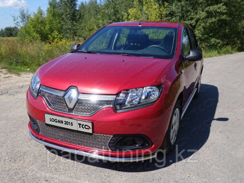 Защита передняя нижняя 42,4 мм ТСС для Renault Logan 2014-2018