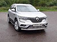 Защита передняя нижняя (овальная) 75х42 мм ТСС для Renault Koleos 2017-