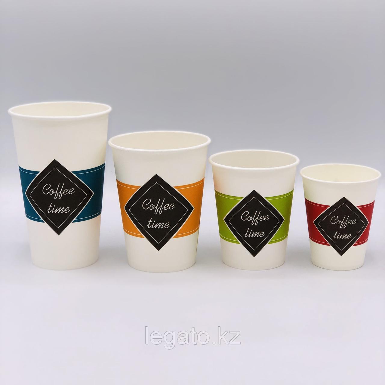 Стакан бумажный для горячих напитков "COFFEE TIME" 400 мл 50шт/уп 1000 ...