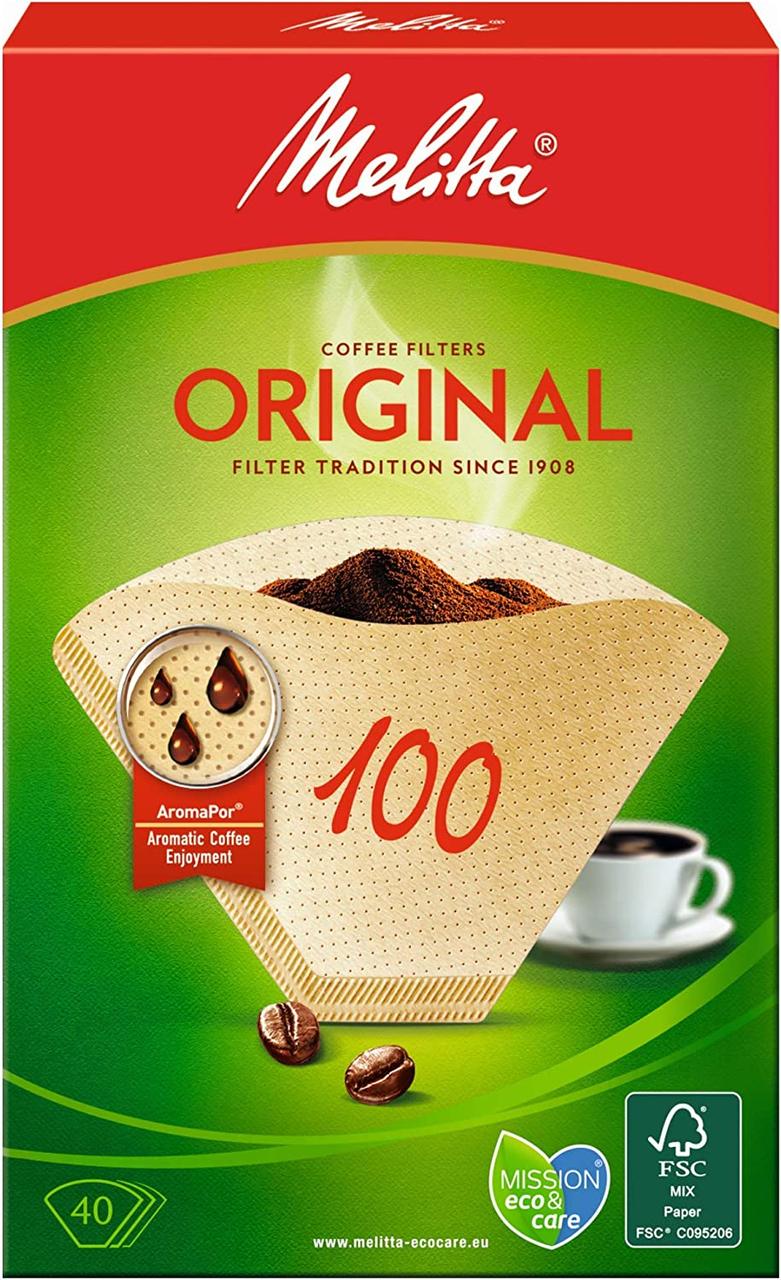 Фильтры для кофемашины Melitta Original 100/40 шт - фото 1 - id-p108624756