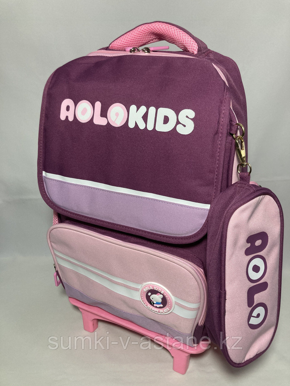 Школьный рюкзак на колёсах, для девочек.