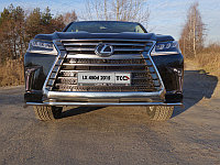 Защита передняя нижняя 42,4 мм ТСС для Lexus LX 450d/LX 570 2015- (кроме F-Sport)