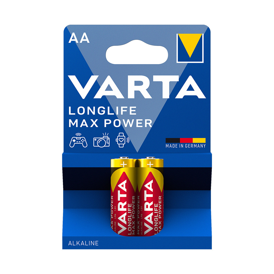 Батарейка VARTA Longlife Power Max Mignon 1.5V - LR6/AA 2 шт в блистере - фото 1 - id-p108627187