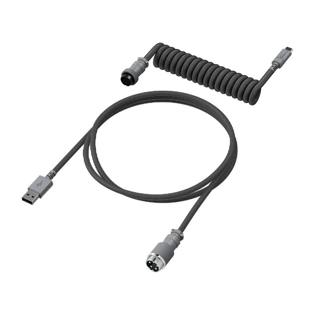 Провод для механической клавиатуры HyperX USB-C Coiled Cable Gray 6J678AA - фото 1 - id-p108634740