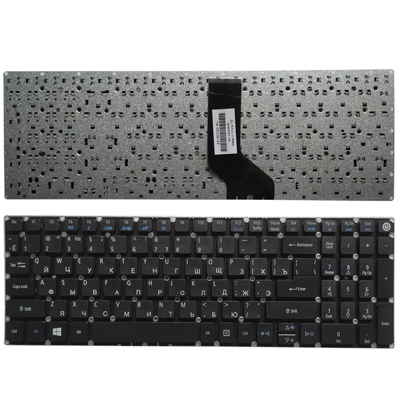 Клавиатура для ноутбука Acer Aspire E5-573/ E15/ E17/ E5-522/ E5 575G/ E5-774G/ E5-575G RU, без рамки, черная - фото 1 - id-p108636220