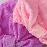 Полотенце-шапочка супервпитывающее для быстрой сушки волос Hair Wrap (Фиолетовый), фото 4