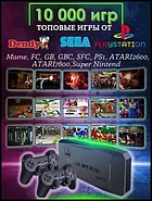 Игровая приставка + 10289 игр + 2 беспроводных джойстика HDMI Game Stick 64Gb 4K UHD, фото 3